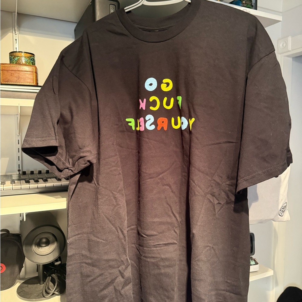 FA Black Tee with Multicolor Letters